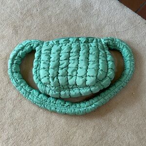 Quilted Puffer Mint Green Women's Shoulder Bag